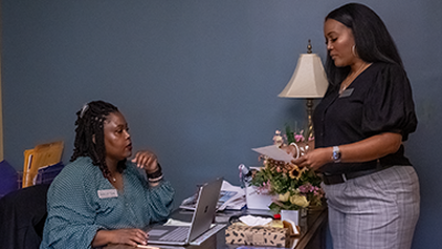 AIT intern meeting with nursing home administrator
