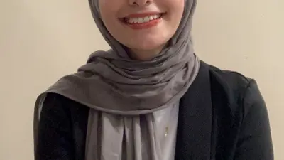 Casual portrait of USI graduate Omaima Khan