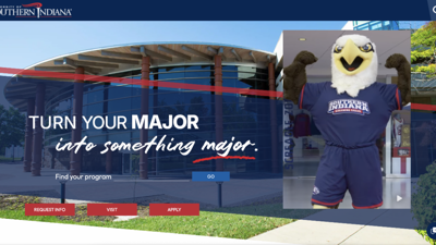 Screenshot of the USI homepage.