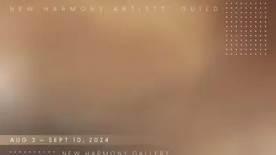 Exhibition poster for "Spirit of New Harmony, New Harmony Artists' Guild"